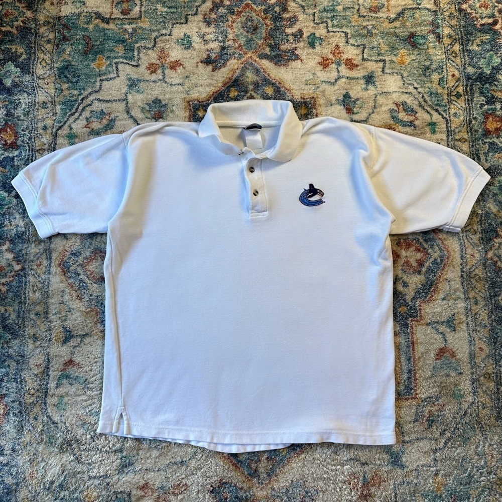 Vintage NHL Vancouver Canucks Polo Shirt Size XL